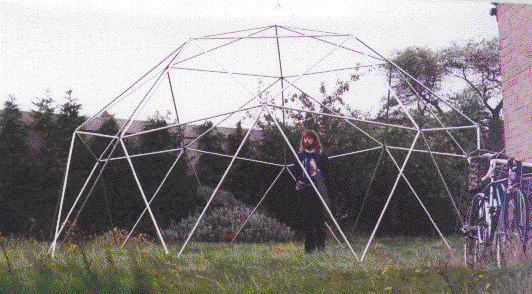[dome from ground level, with me inside]